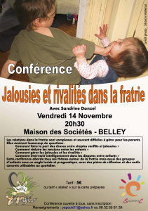 affiche conference rivalités fratrie belley 14 novembre