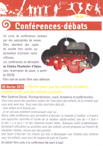 conference parler pour que les enfants ecoutent ecouter pour qu ils parlent Ugine Savoie 2015