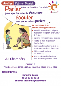 atelier parler pour que les enfants écoutent Chambéry automne 2015
