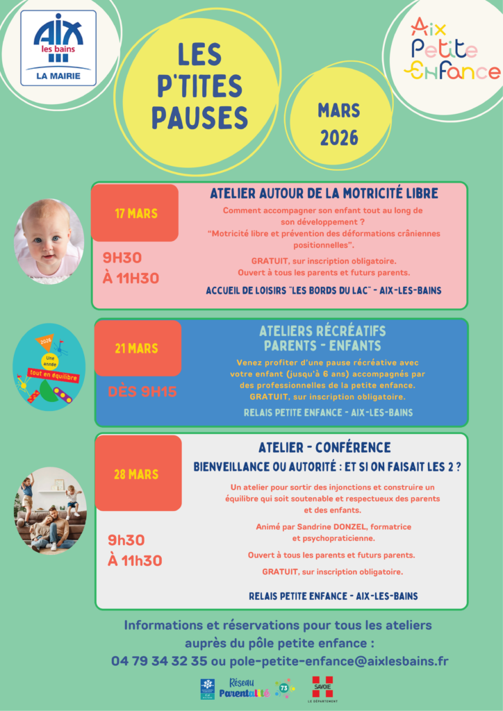 programme des petites pauses de mars 2026 